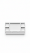 Matte White Technical Storage Tray