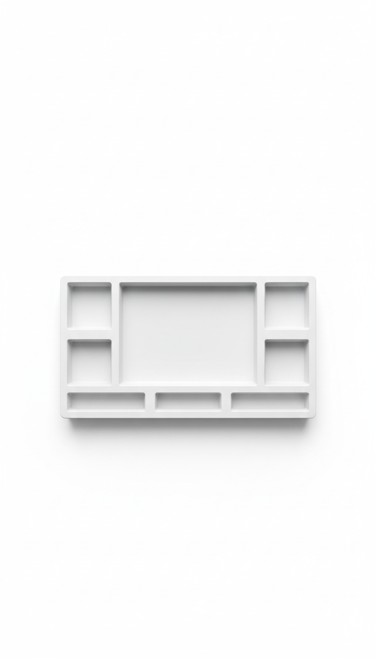 Matte White Technical Storage Tray