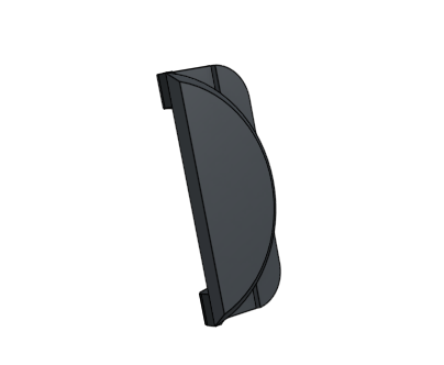 Crown Victoria spotlight delete cover - CAD render front view